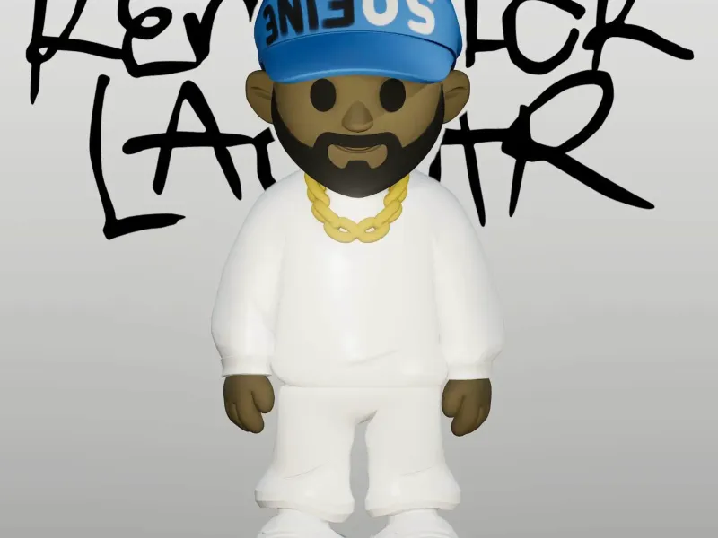 FIGURA DE JUGUETE DE ARTE DE KENDRICK LAMAR -NOT LIKE US -MULTIPARTES (3MF)