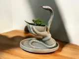 FLOWER POT - CANDLE HOLDER - SNAKE BOWL DECOR – HAND SCULPTU-0
