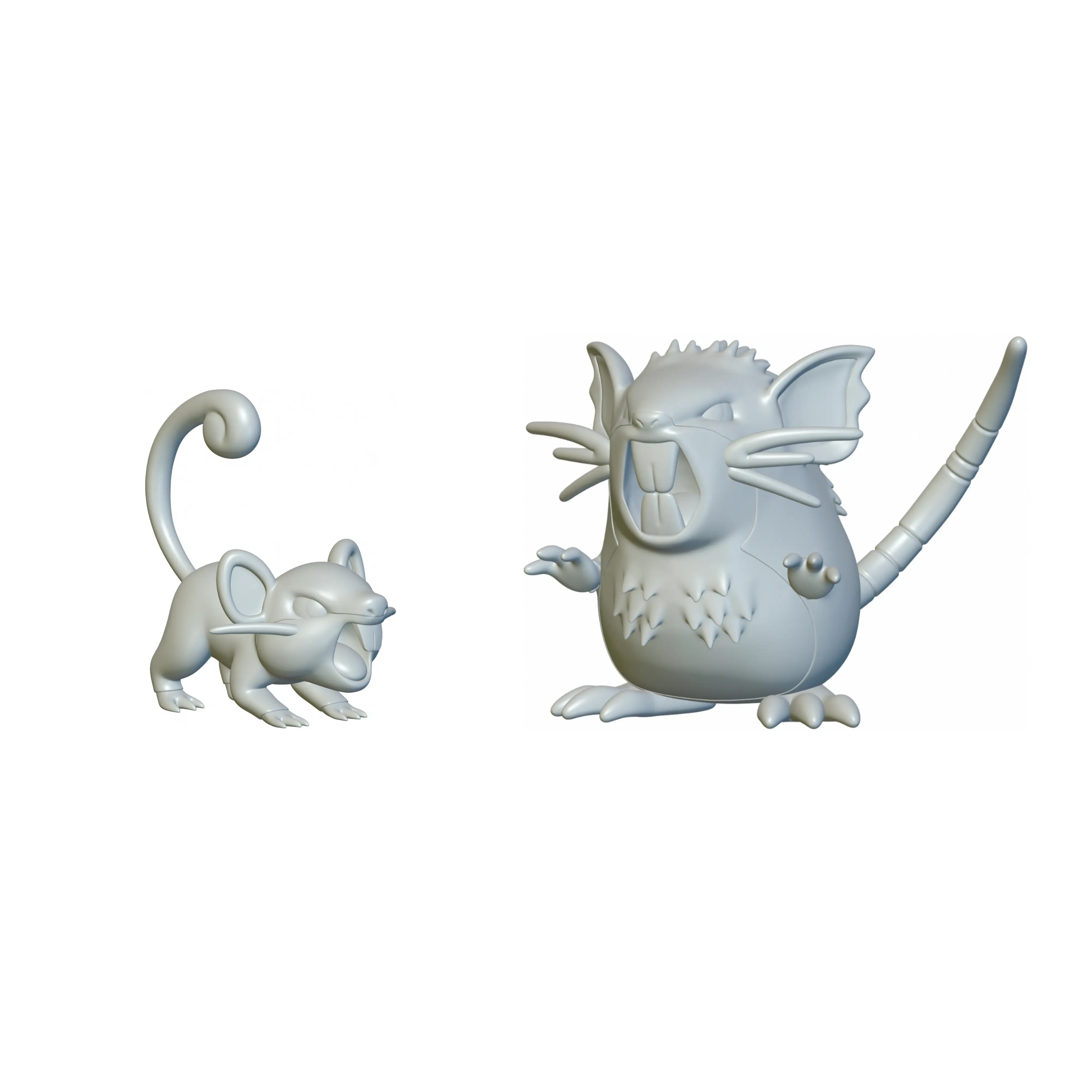 Pokemon Rattata & Raticate (#19 & #20) - 3D Printing!