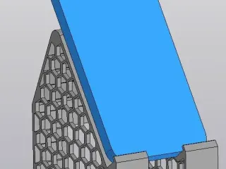 Phone holder with space for cable