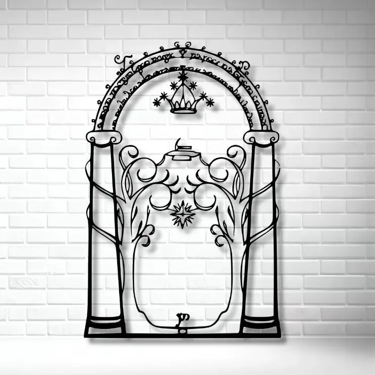 ⚔️🌙 MORIA DOOR WALL ART – LORD OF THE RINGS