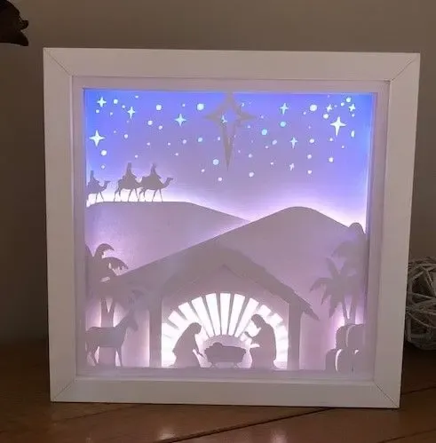 Nativity Christmas shadow box
