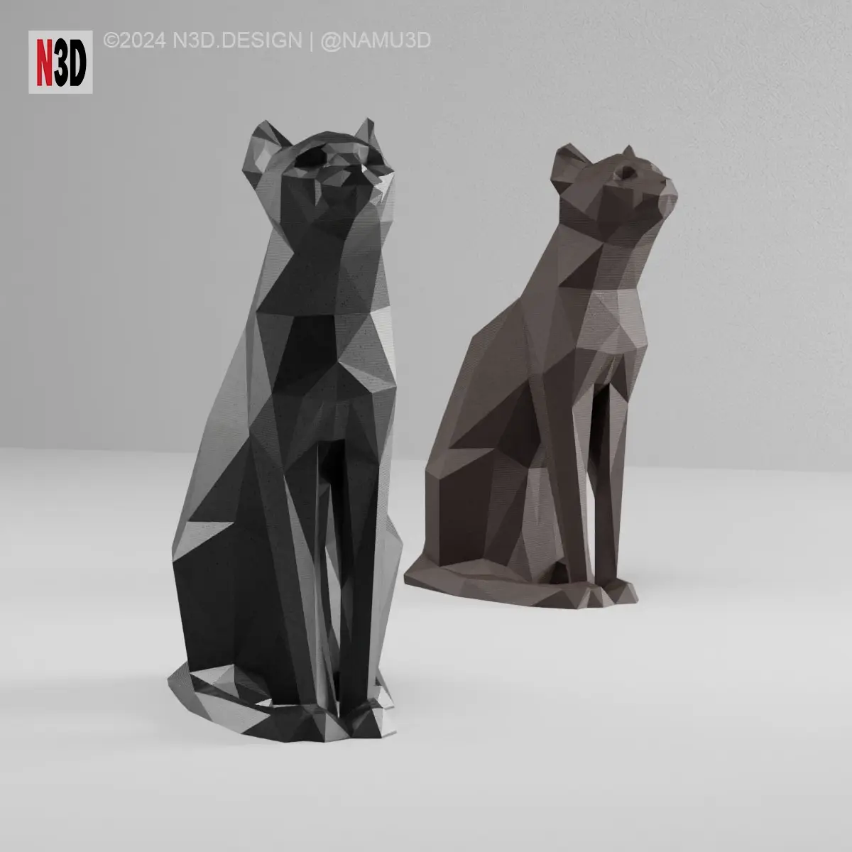 Cat - Egyptian cat low poly