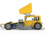 Vintage Winged Supermodified stock car Version 3 Scale 1:25-2