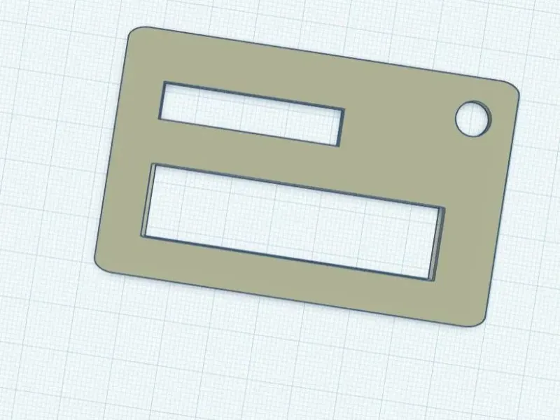 Visually Impaired Signature Card with Lanyard hole