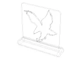 3D Art Eagle Stencil-5