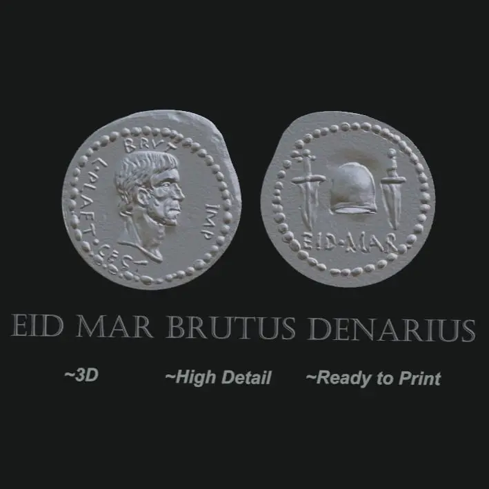 Silver Denarius of Brutus, Ancient Roman Eid Mar coin