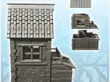 Medieval house with entrance under porch, two-storey terrace-2