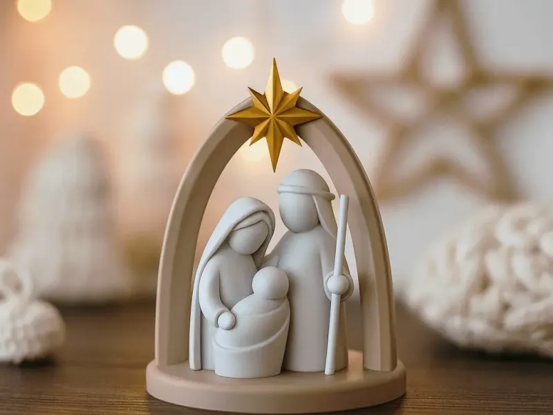 Modern Nativity Scene | Holy Family Christmas Decor