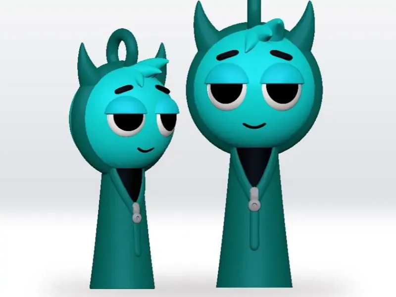 OC New Sprunki STL file 3D Model Character Obj, Sprunki 3mf