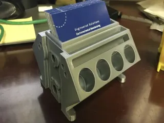 Engine block card holder