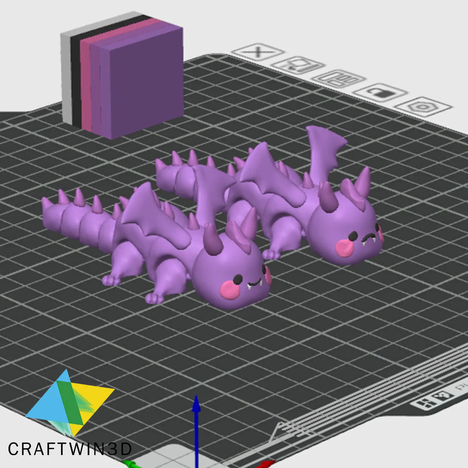 3D Printer Files | 3MF File | Flexi Adorable Dragon laying! | Creality ...