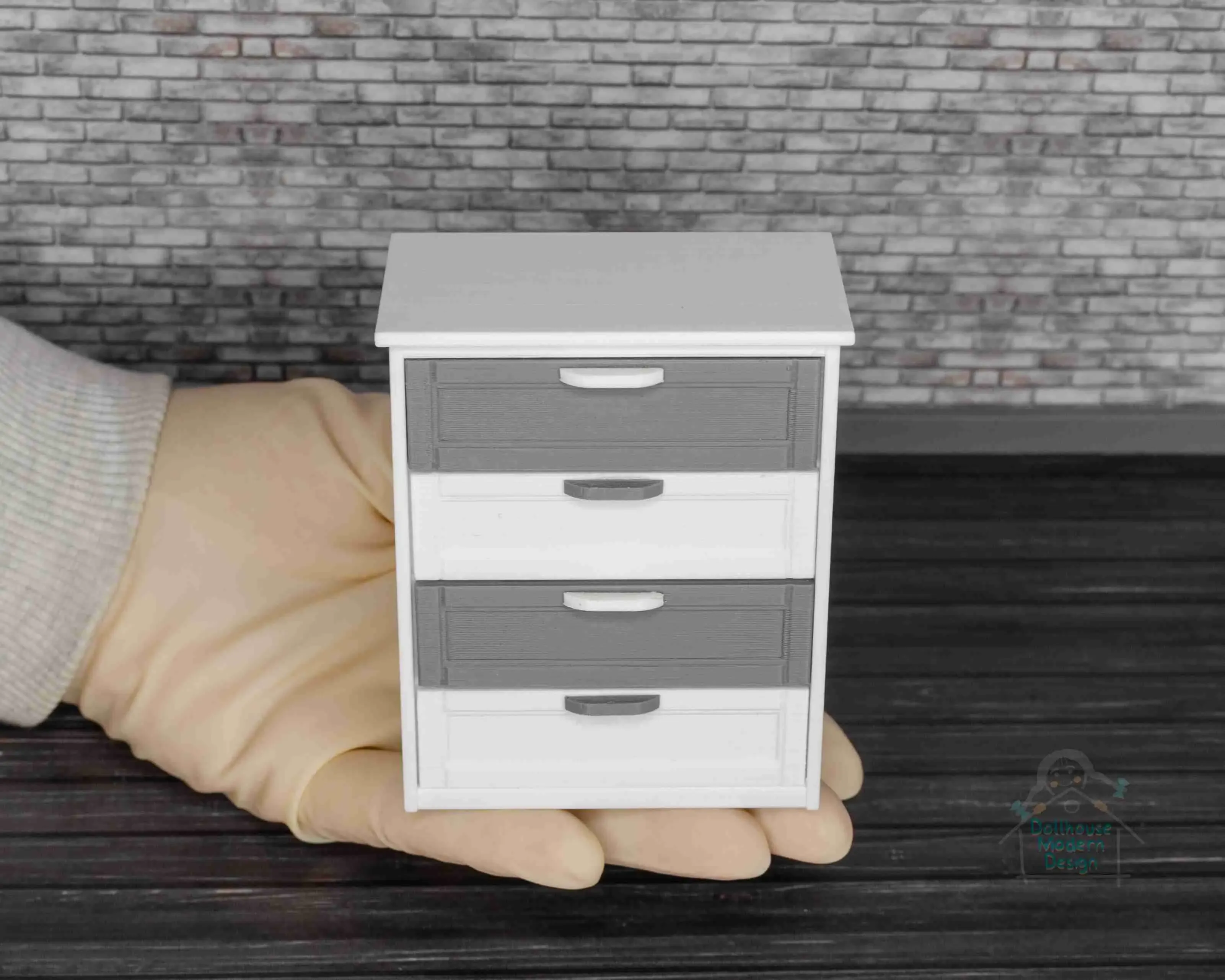 Dollhouse DRESSER with 4 Drawers 1:12 Scale