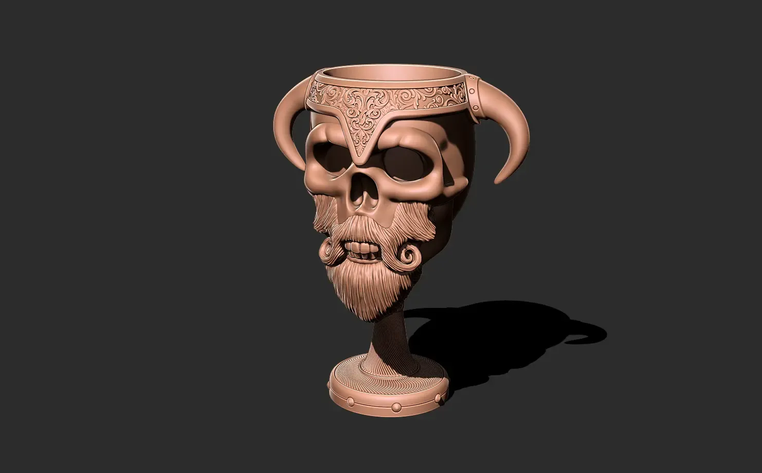 Skull mug 3D print model