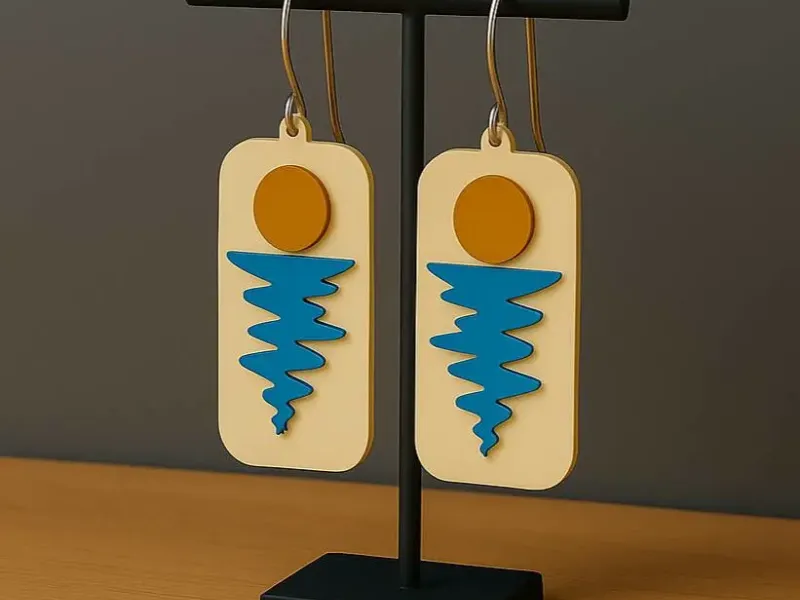 Sundrift | Modern Minimalistic Sunset Earrings