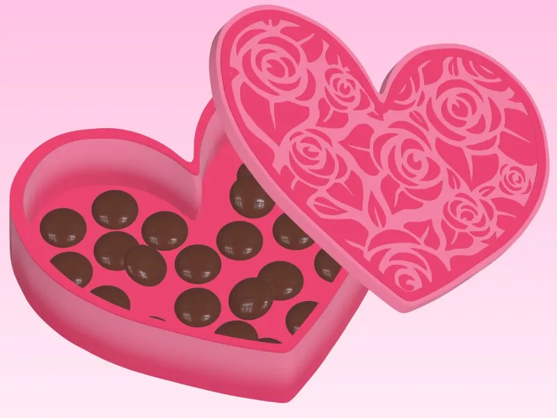 Valentines chocolate box