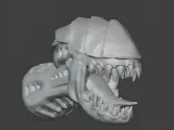 Alien head without eyes-2