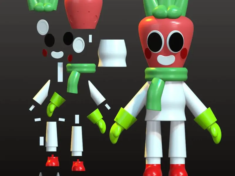 Sprout Dandys world STL Multipart 3D Model no support Fanart