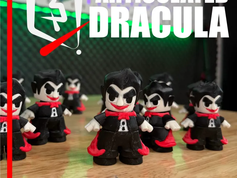 🦇 Articulated Dracula – Print-in-Place Vampire Mini 🦇