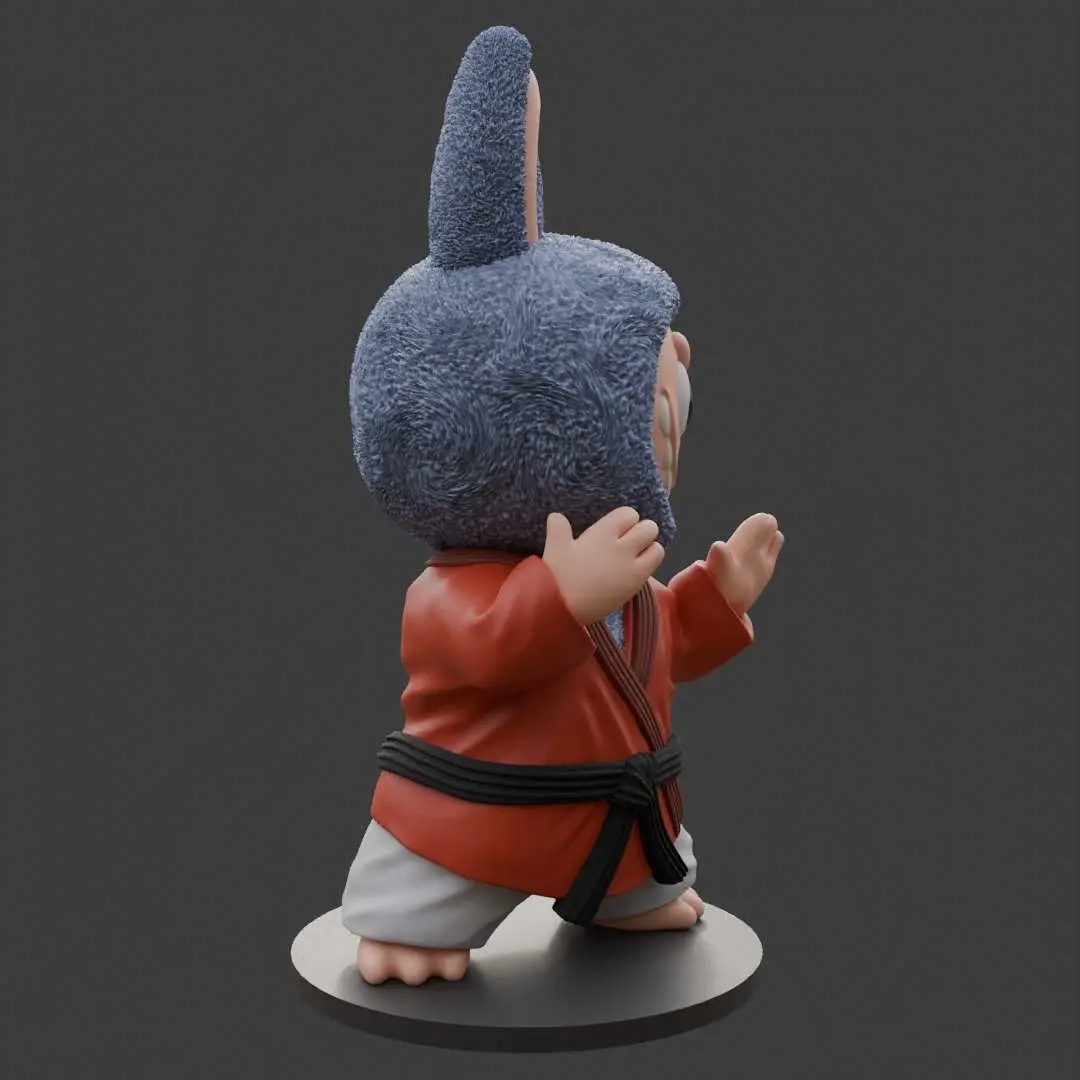 Labubu Martial Artist Fan Art Statue