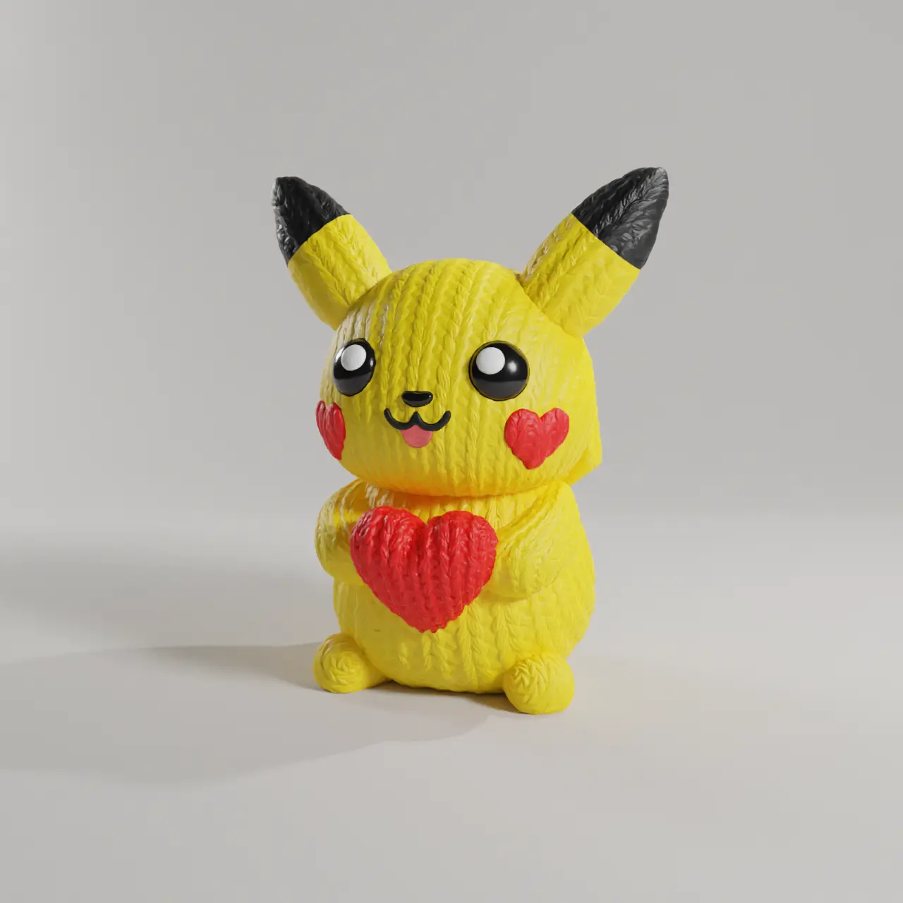 PIKACHU VALENTINE CROCHET - TRICOT - MULTICOLORE