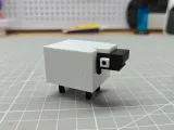 Pixel-style snap-together toy ornament - Black-faced Sheep-2
