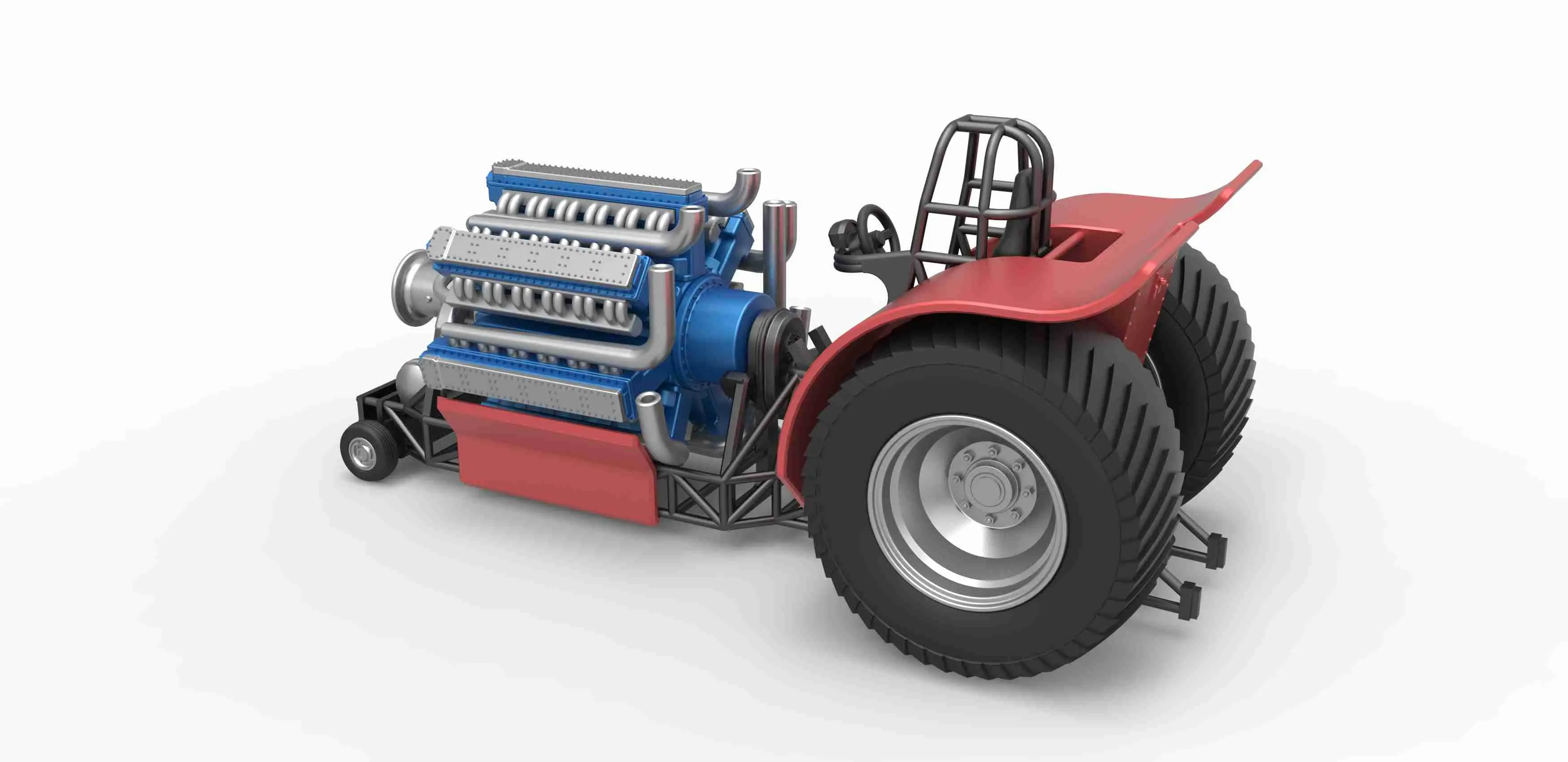 Pulling tractor with 42 cylinder Radial engine Scale 1;25