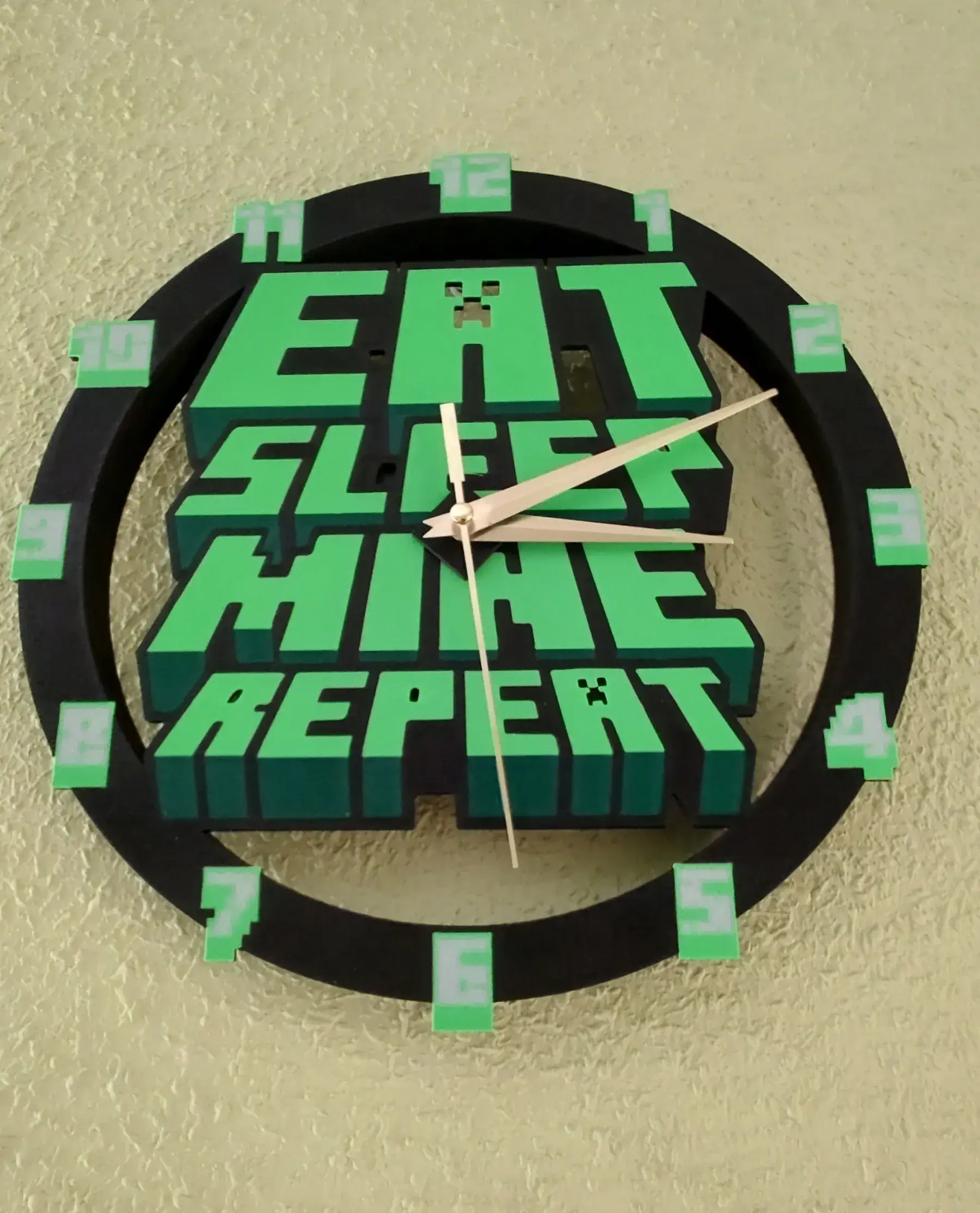 3D Printer Files | 3MF File | Minecraft Wall Clock – 