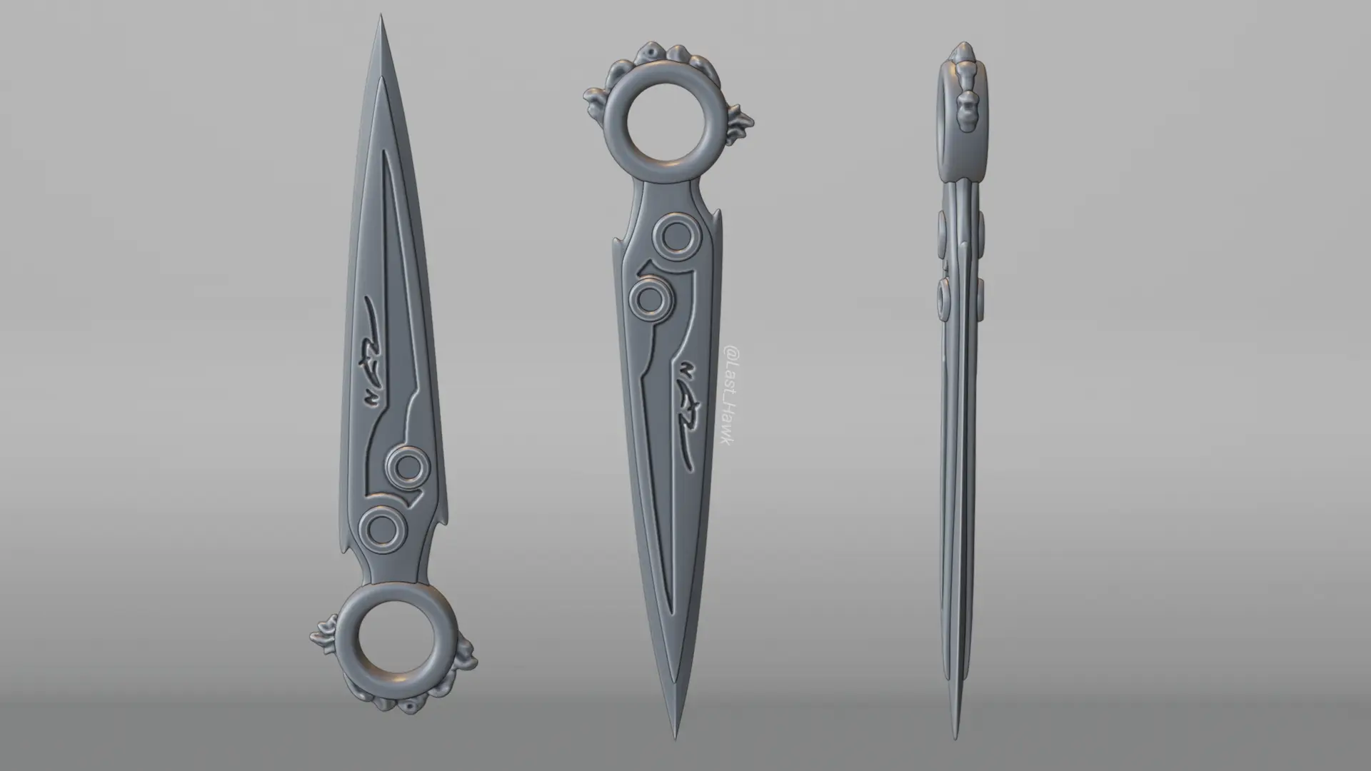 Characters & Creatures STL Download - Kunai Warframeby Last_Hawk
