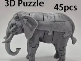 3D Elephant Puzzle 45 Pieces-0
