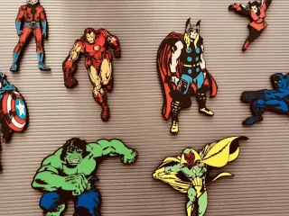 Conjunto de Imanes Retro Marvel