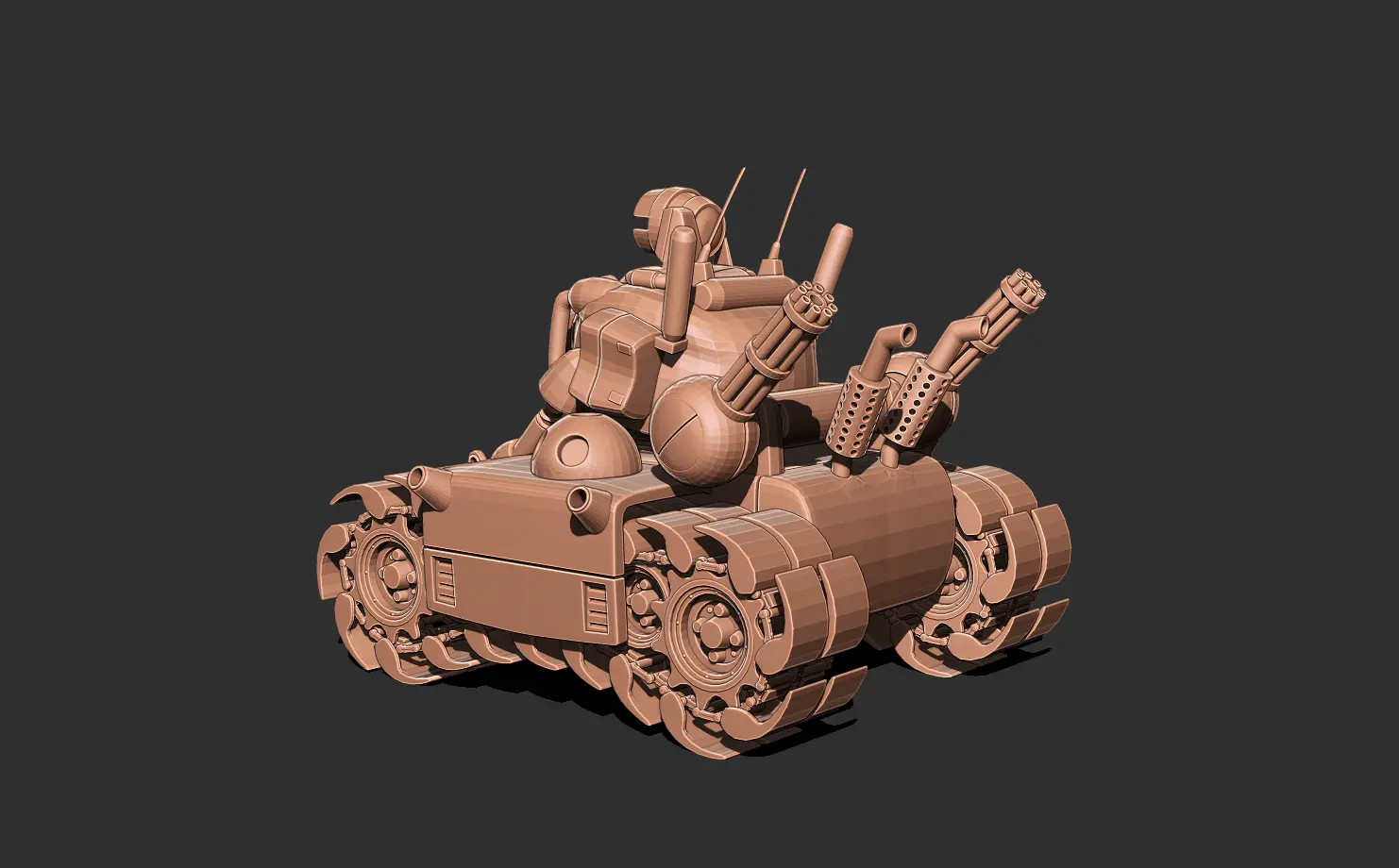 Metal slug tank 3D print model