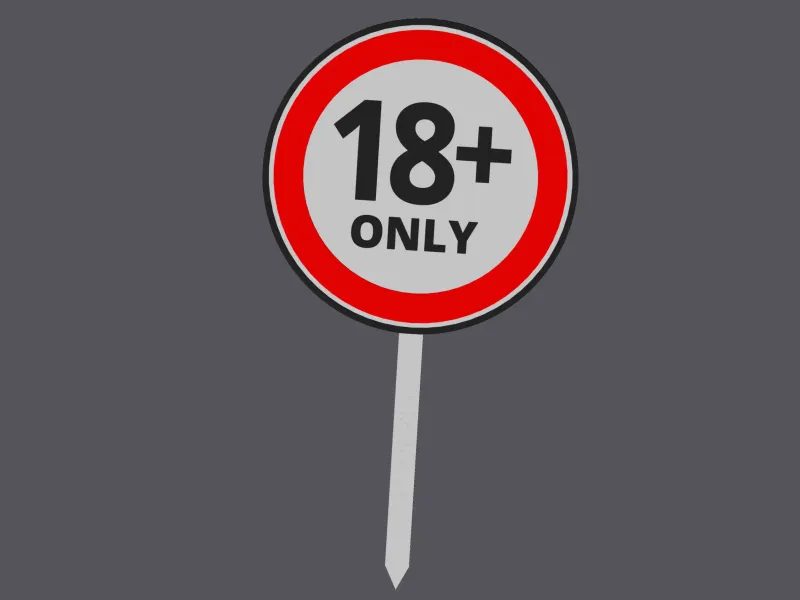 18+ ONLY - Traffic Sign - Caketopper & Cupcaketopper