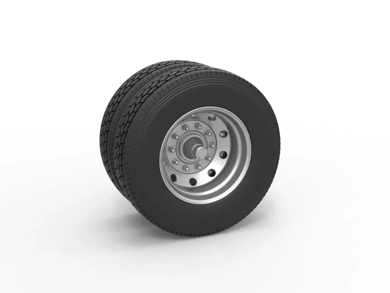 10 Hole double wheel of trailer Scale 1:25