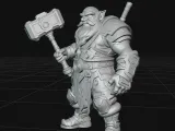 dwarf warrior from the future with a hammer-3