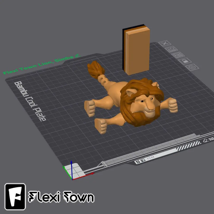 Flexi Print-in-Place Lion, Le Roi Lion, Simba