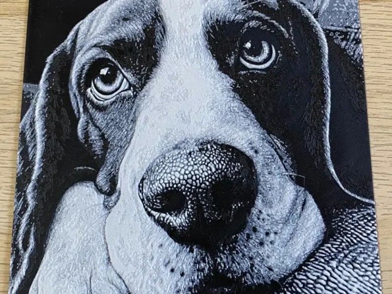 Basset Hound Portrait Hueforge