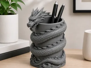 Dragon Pen Holder Fantasy Desk Decor
