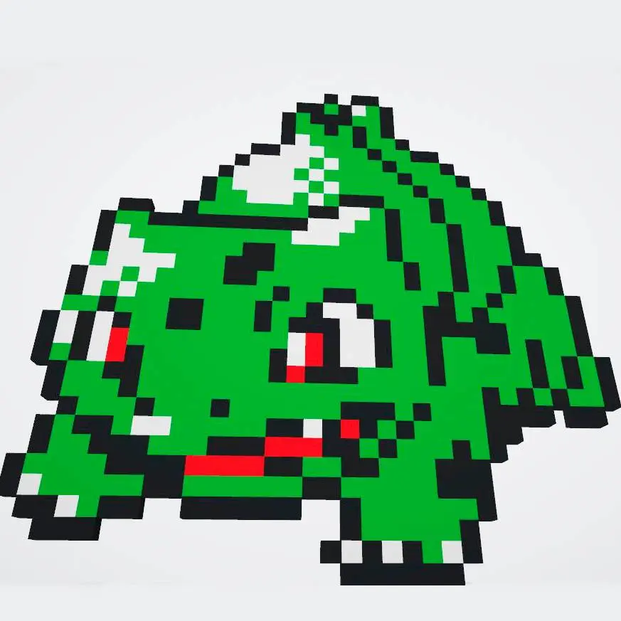 001 Bulbasaur Pokemon Sprite Multicolor