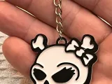 Keychain Hello Kitty Skull-1