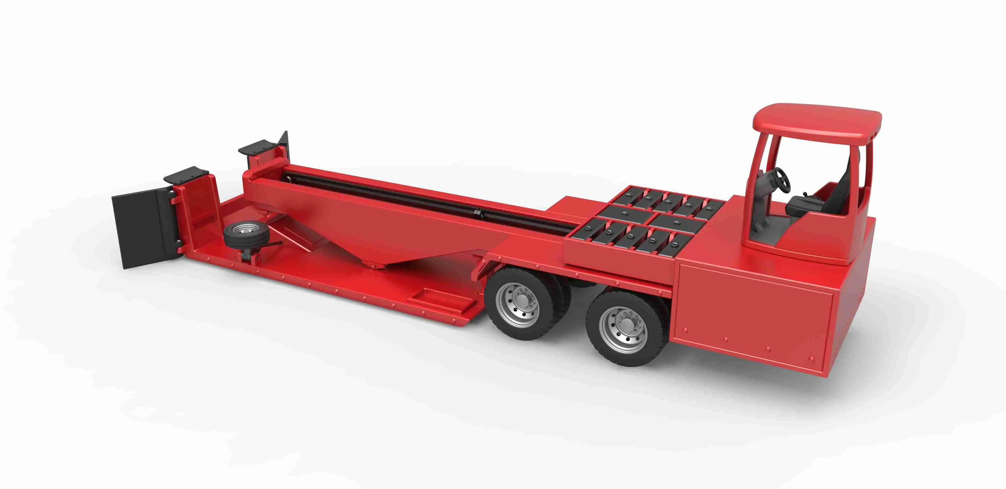 Tractor pulling sled Scale 1:25