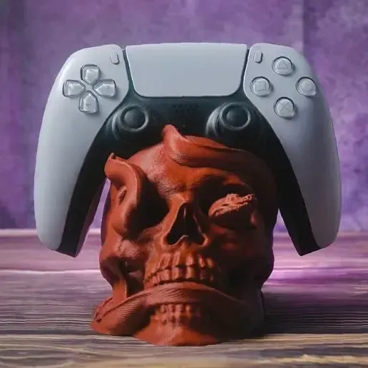 Memento Mori: Skull and Snake Controller Stands