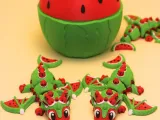 Watermelon Dragon & Egg, Articulated Dragon (STL, 3MF)-4