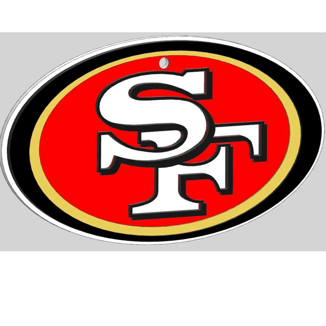 San Francisco 49ers. in layers to be able to print in colors