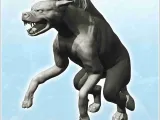 Threatening raised hyena (13) - miniatures animal RPG tablet-0