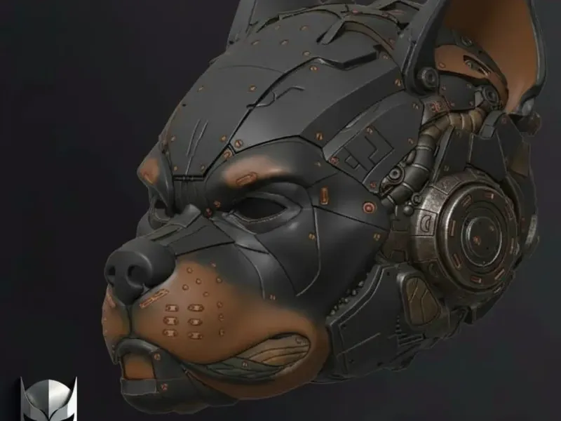 BIOMECHANICAL ROTTWEILER MASK