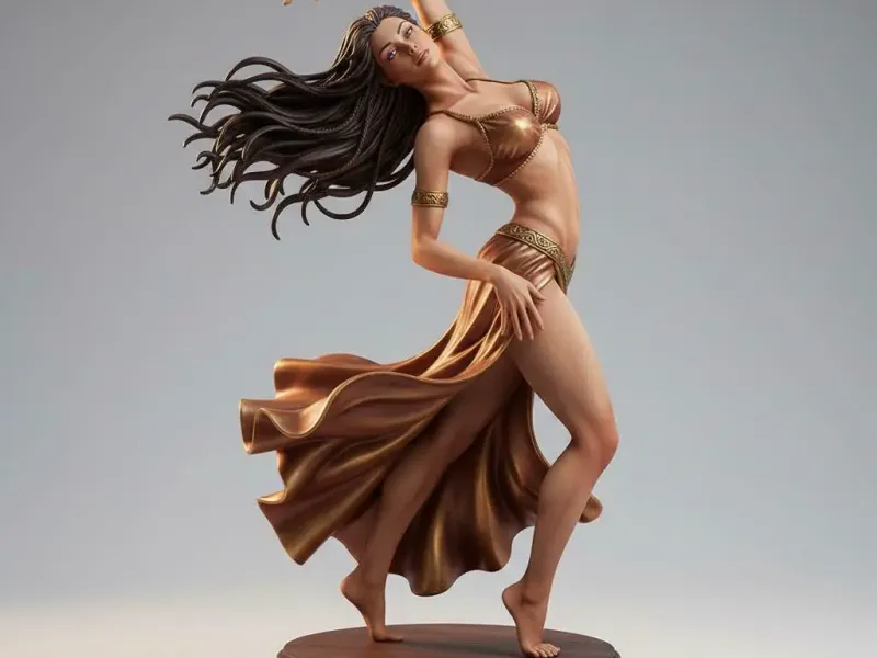 Golden Wind Dancer – Desert Grace Collectible Figurine