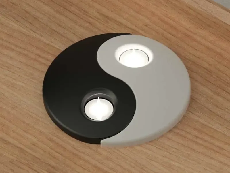 yin yang kerzenhalter