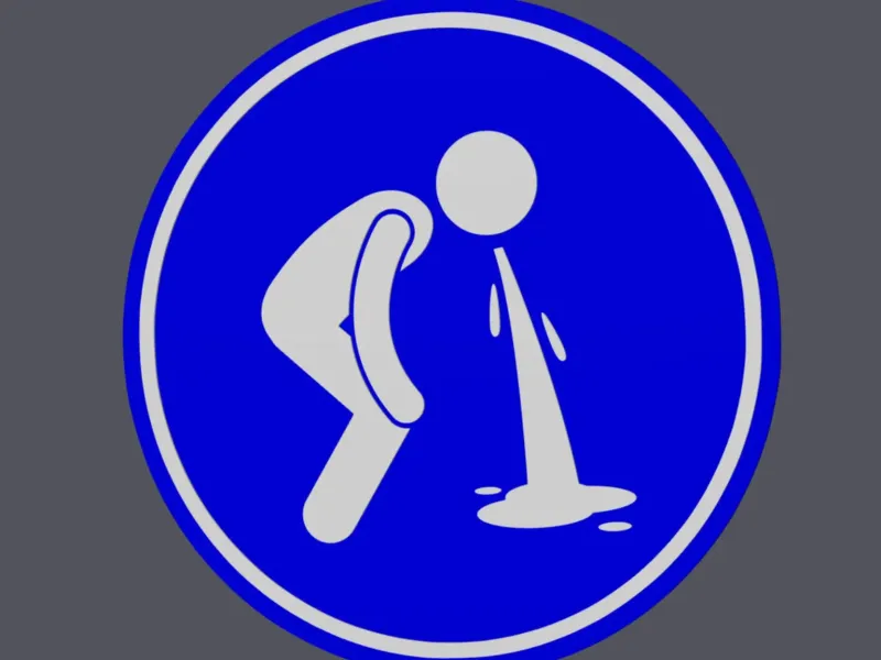 Vomit Allowed - Traffic Sign - Wall Art