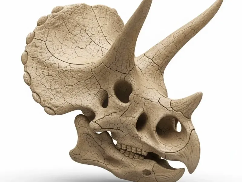 Triceratops fossil.